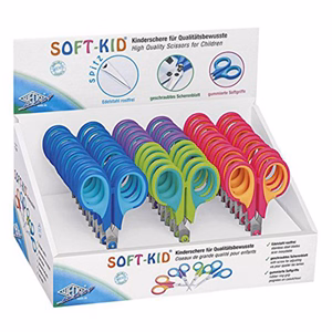Olló iskolai WEDO Soft-Kid gumifogós hegyes 11,5cm
