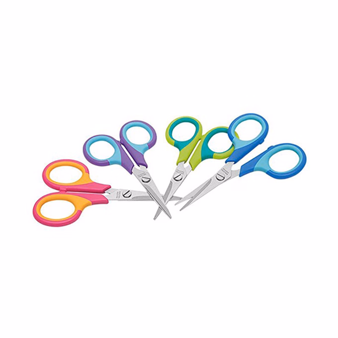 Olló iskolai WEDO Soft-Kid gumifogós hegyes 11,5cm