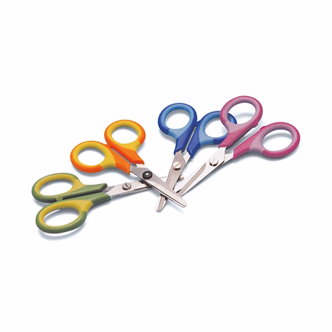 Olló iskolai WEDO Soft-Kid gumifogós kerek 11,5cm