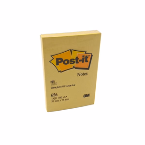 Öntapadós jegyzettömb 3M Post-it LP656 51x76mm sárga 12x100 lap