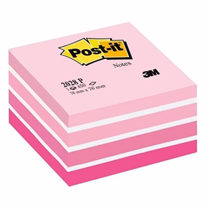 Öntapadós jegyzettömb 3M Post-it LP 2028P 76x76mm aquarell pink 450 lap