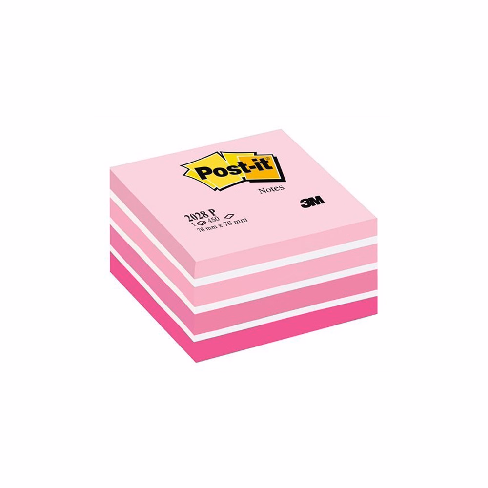 Öntapadós jegyzettömb 3M Post-it LP 2028P 76x76mm aquarell pink 450 lap