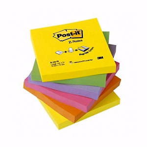 Öntapadós jegyzettömb 3M Post-it R-330-NR Z szivárvány 76x76mm 100 lap 6 tömb neon színek