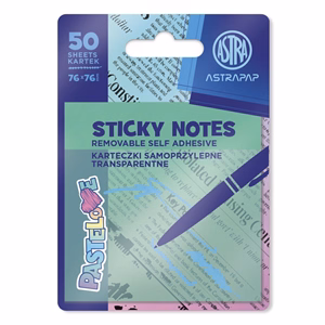 Öntapadós jegyzettömb ASTRA PAP pasztell 75x75 mm 50 lap