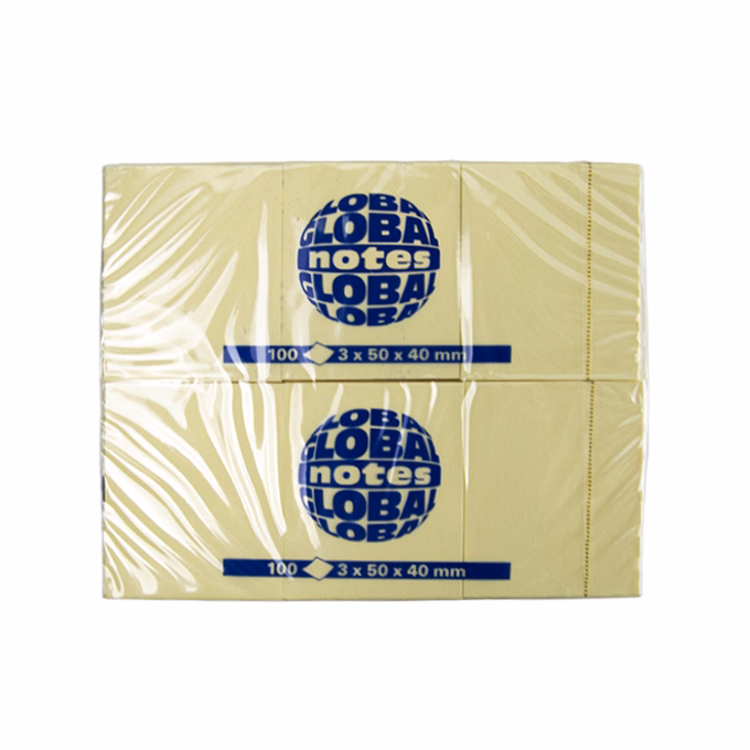 Öntapadós jegyzettömb GLOBAL Notes 3653-1 40x50mm 3x100 lap