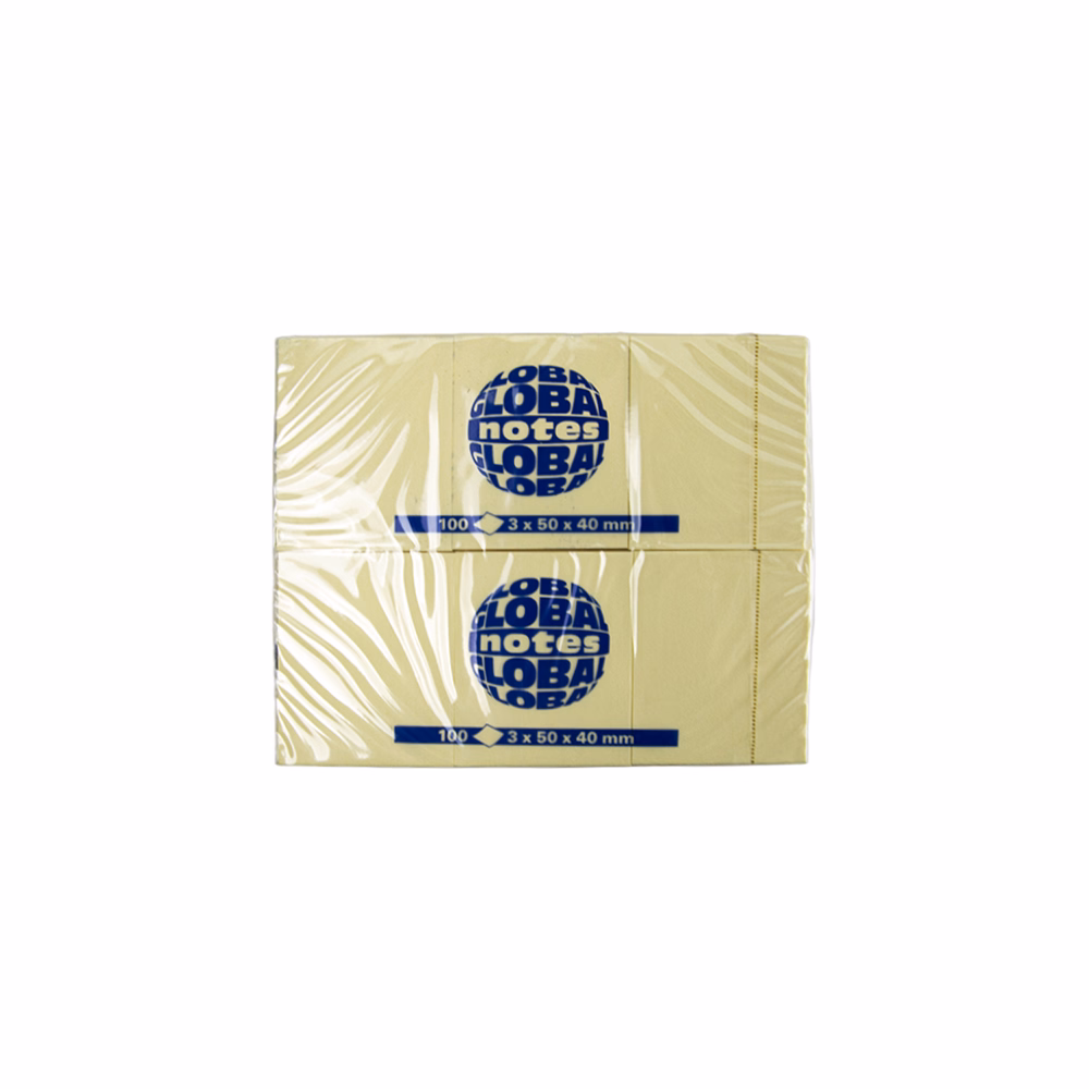 Öntapadós jegyzettömb GLOBAL Notes 3653-1 40x50mm 3x100 lap