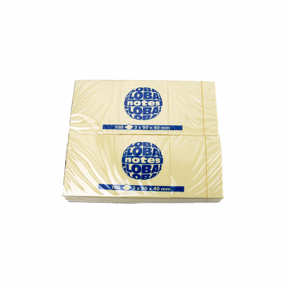 Öntapadós jegyzettömb GLOBAL Notes 3653-1 40x50mm 3x100 lap