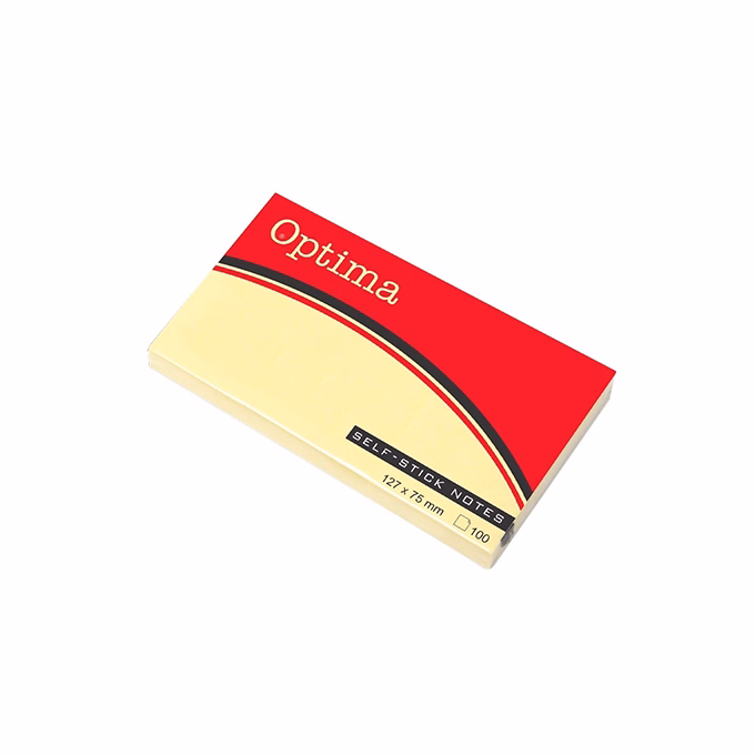 Öntapadós jegyzettömb OPTIMA 75x127mm sárga 100 lap