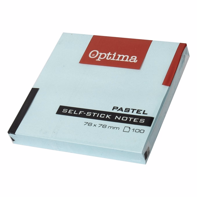 Öntapadós jegyzettömb OPTIMA 75x75mm pasztell kék 100 lap
