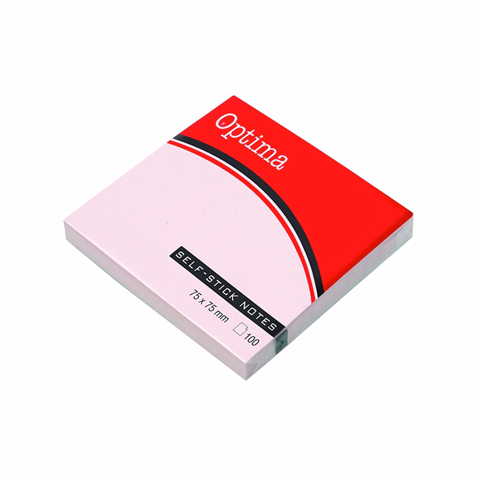 Öntapadós jegyzettömb OPTIMA 75x75mm pasztell rózsa 100 lap