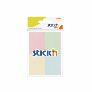 Öntapadós jegyzettömb STICK`N 38x51mm pasztell mix 4x50 lap