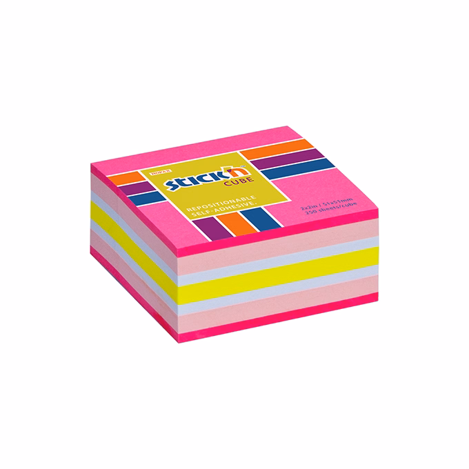 Öntapadós jegyzettömb STICK`N 51x51mm neon rózsaszín mix 250 lap Öntapadós jegyzettömb STICK`N 51x51mm neon rózsaszín mix 250 lap