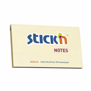 Öntapadós jegyzettömb STICK`N 76x127mm pasztell sárga 100 lap Öntapadós jegyzettömb STICK`N 76x127mm pasztell sárga 100 lap