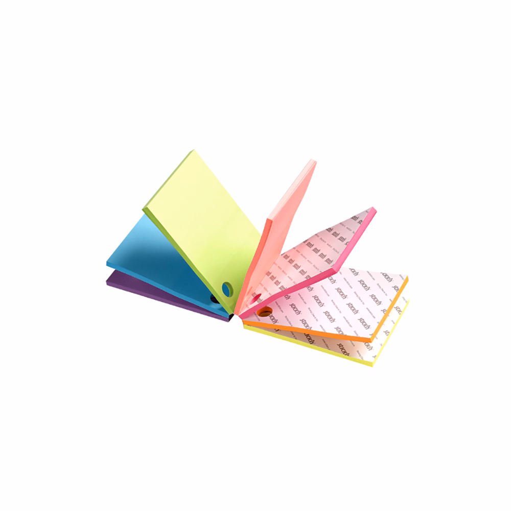 Öntapadós jegyzettömb STICK`N Magic Cube 101x76mm 7 színű neon mix 280 lap