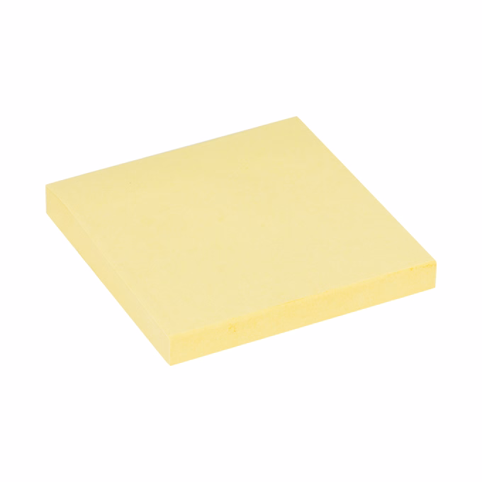 Öntapadós jegyzettömb YANDA 76x76 mm 100 lap sárga