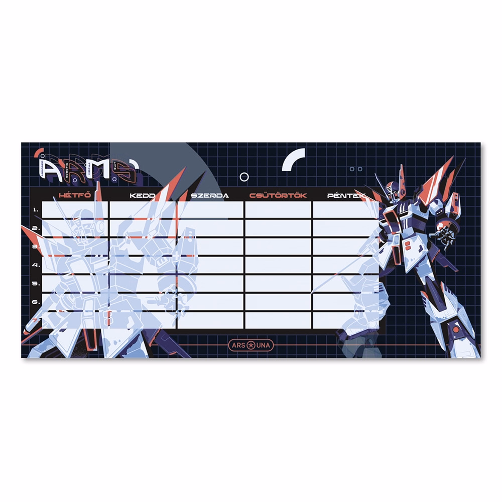 Órarend ARS UNA egylapos kétoldalas A.R.M.S