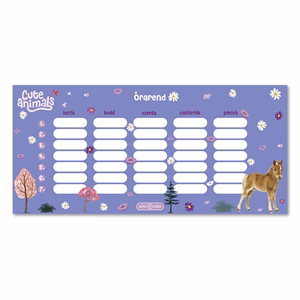 Órarend ARS UNA egylapos kétoldalas Animals-Horse