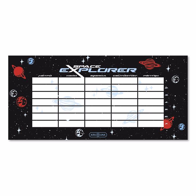 Órarend ARS UNA egylapos kétoldalas Space Explorer