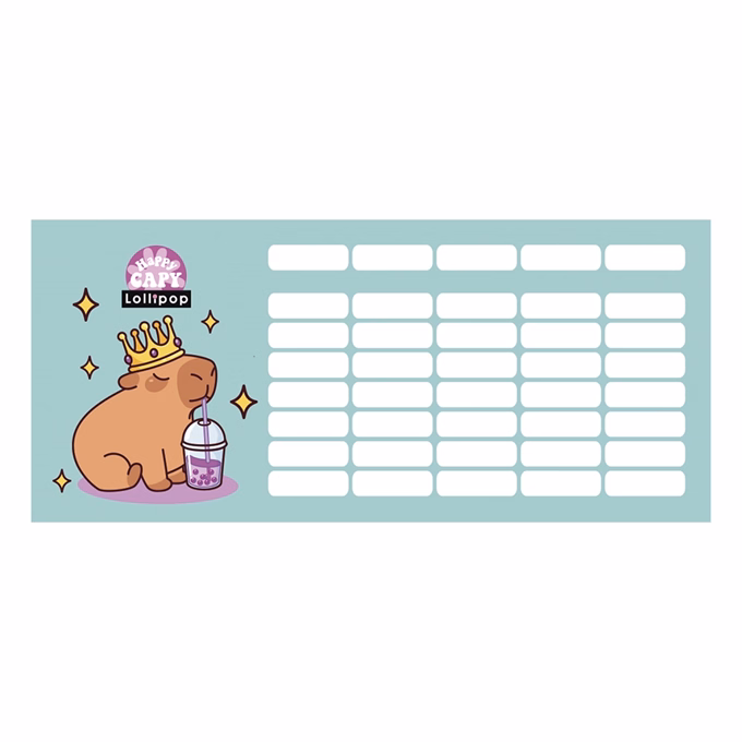 Órarend LIZZYSULI mini 2 oldalas Lollipop Capybara