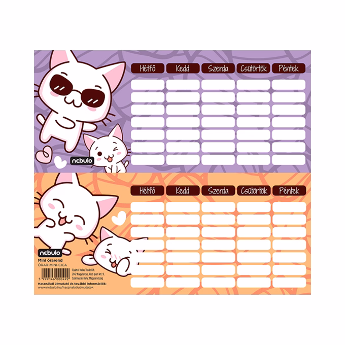 Órarend NEBULO mini Cicás