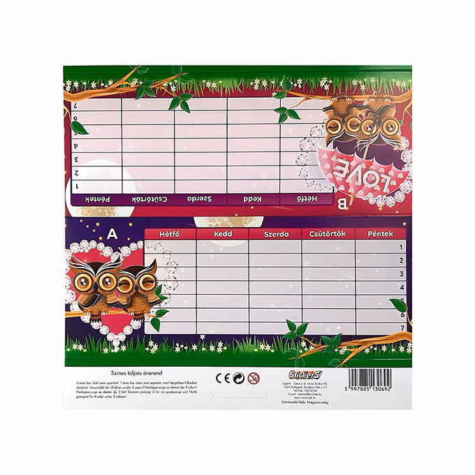 Órarend Z Talpas 2 oldalas A+B hetes