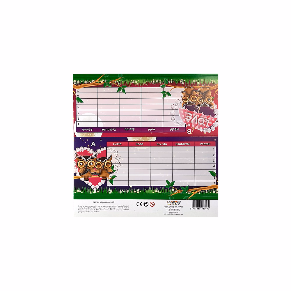 Órarend Z Talpas 2 oldalas A+B hetes