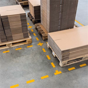 Padlójelölő Csík alakzat DURABLE öntapadós 50x100 mm sárga 10 darabos