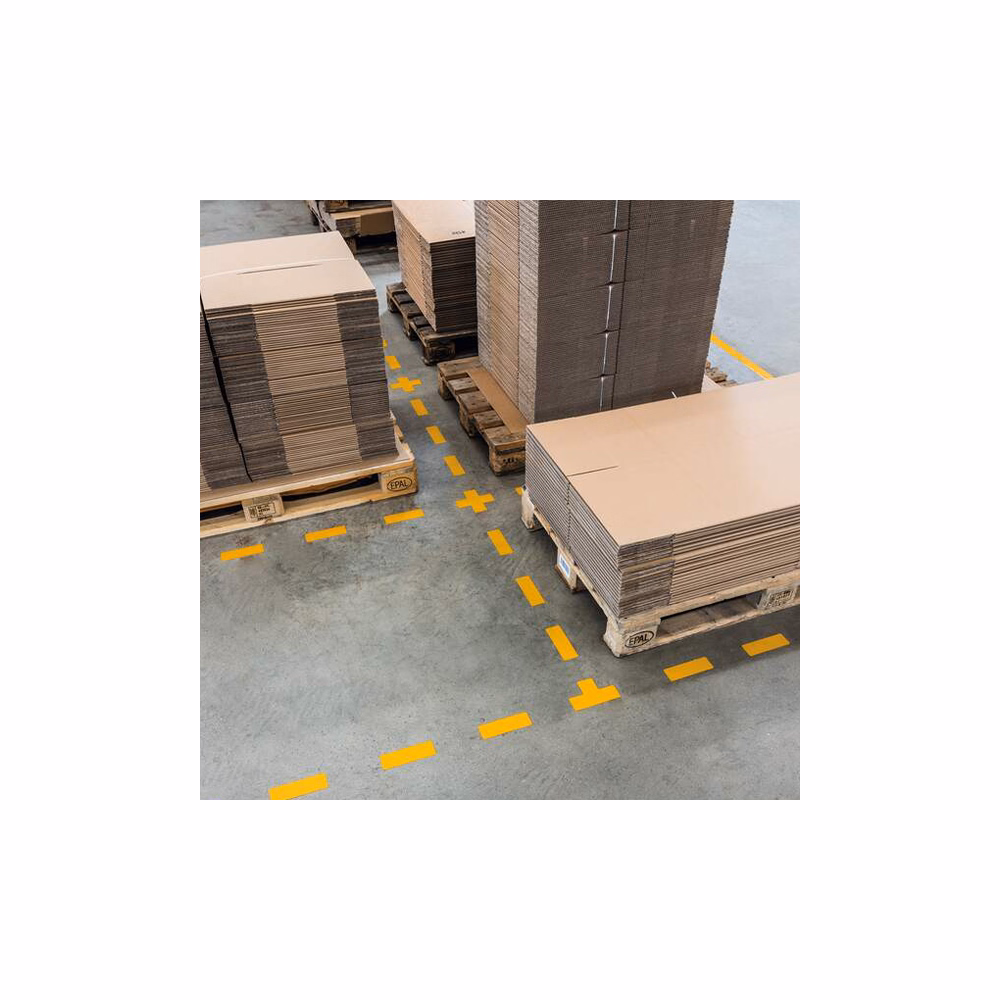 Padlójelölő Csík alakzat DURABLE öntapadós 50x100 mm sárga 10 darabos