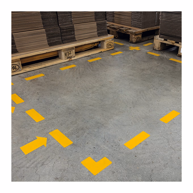 Padlójelölő L alakzat DURABLE öntapadós 100x100 mm sárga 10 darabos