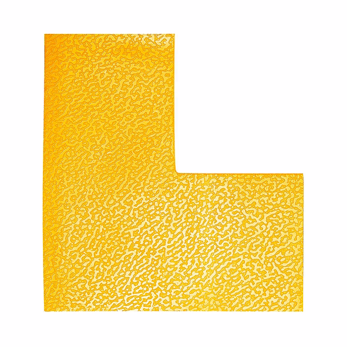 Padlójelölő L alakzat DURABLE öntapadós 100x100 mm sárga 10 darabos
