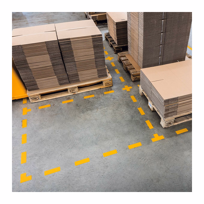 Padlójelölő Talakzat DURABLE öntapadós 100x150 mm sárga 10 darabosnag