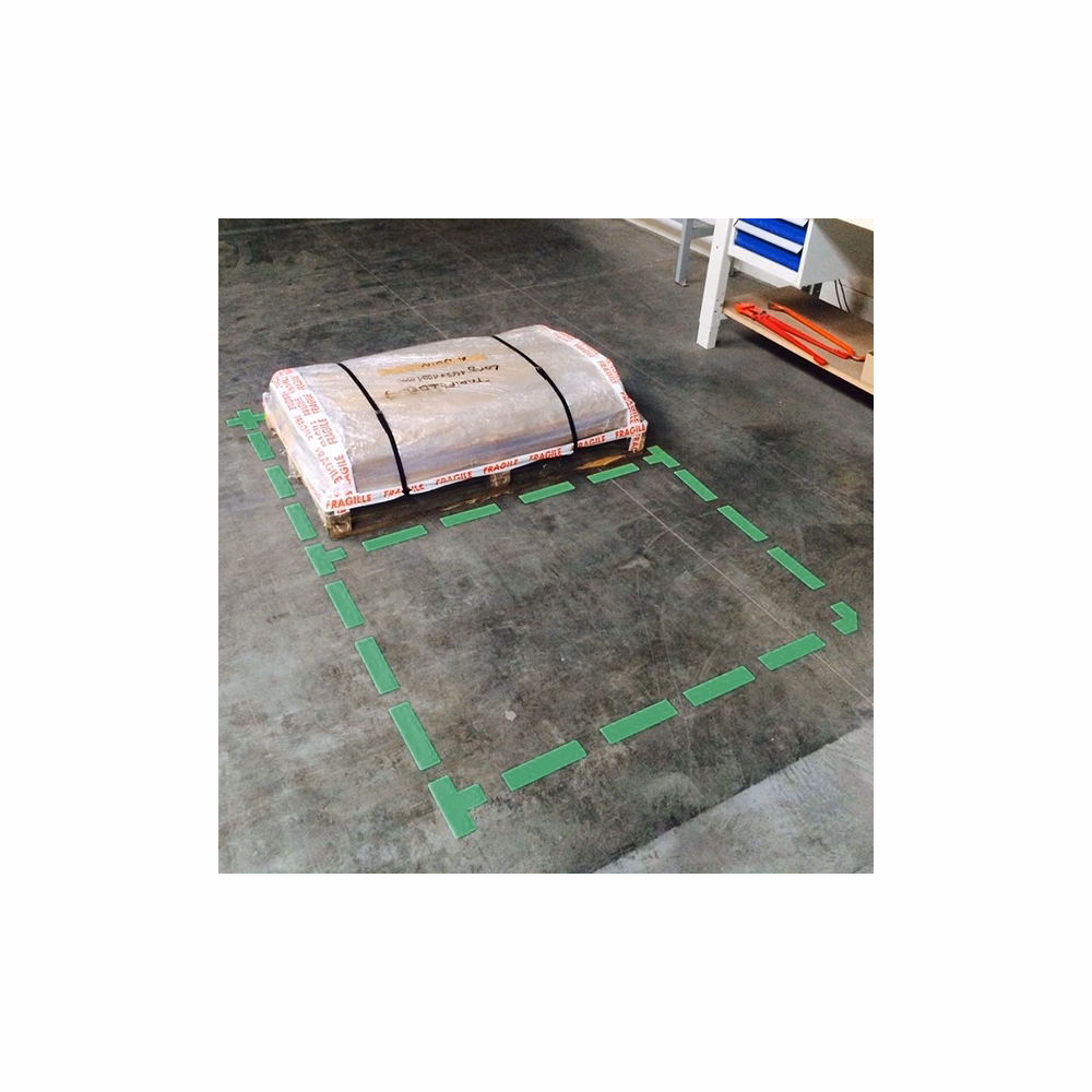 Padlómatrica DJOIS L alakú 100x100 mm 5 cm széles zöld 10 darabos