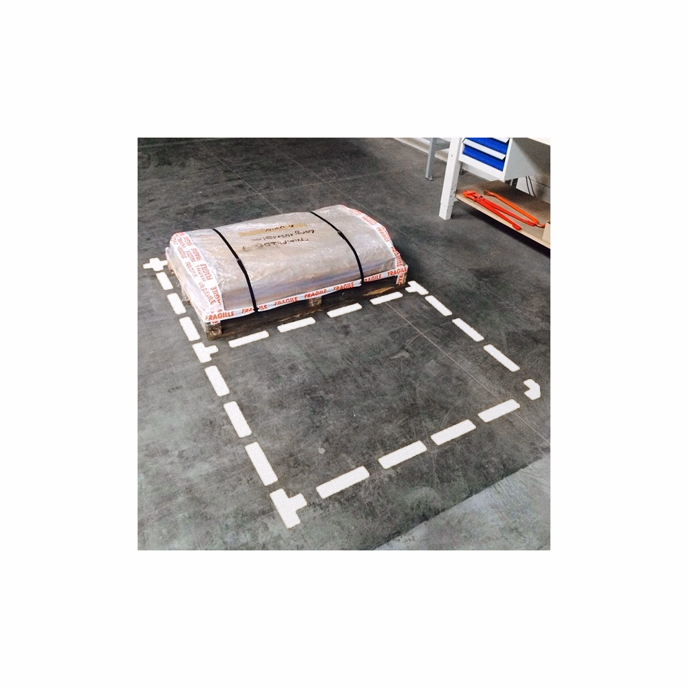 Padlómatrica DJOIS L alakú 150x100 mm 5 cm széles fehér 10 darabos