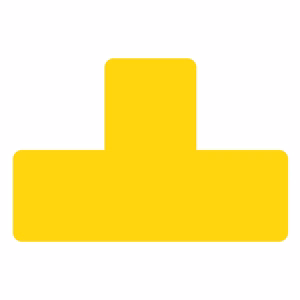 Padlómatrica DJOIS L alakú 150x100 mm 5 cm széles sárga 10 darabos