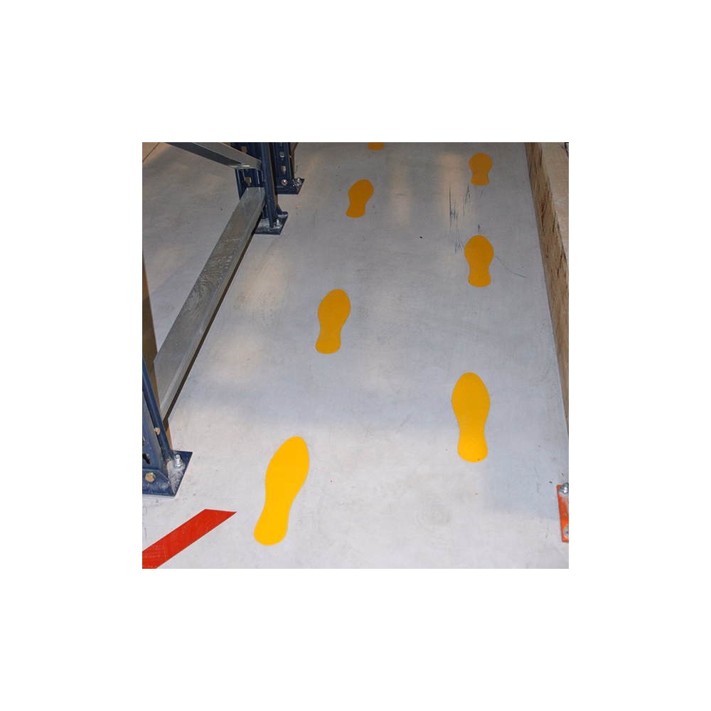 Padlómatrica DJOIS Lábnyom sárga 28x8,4 cm 10 darabos