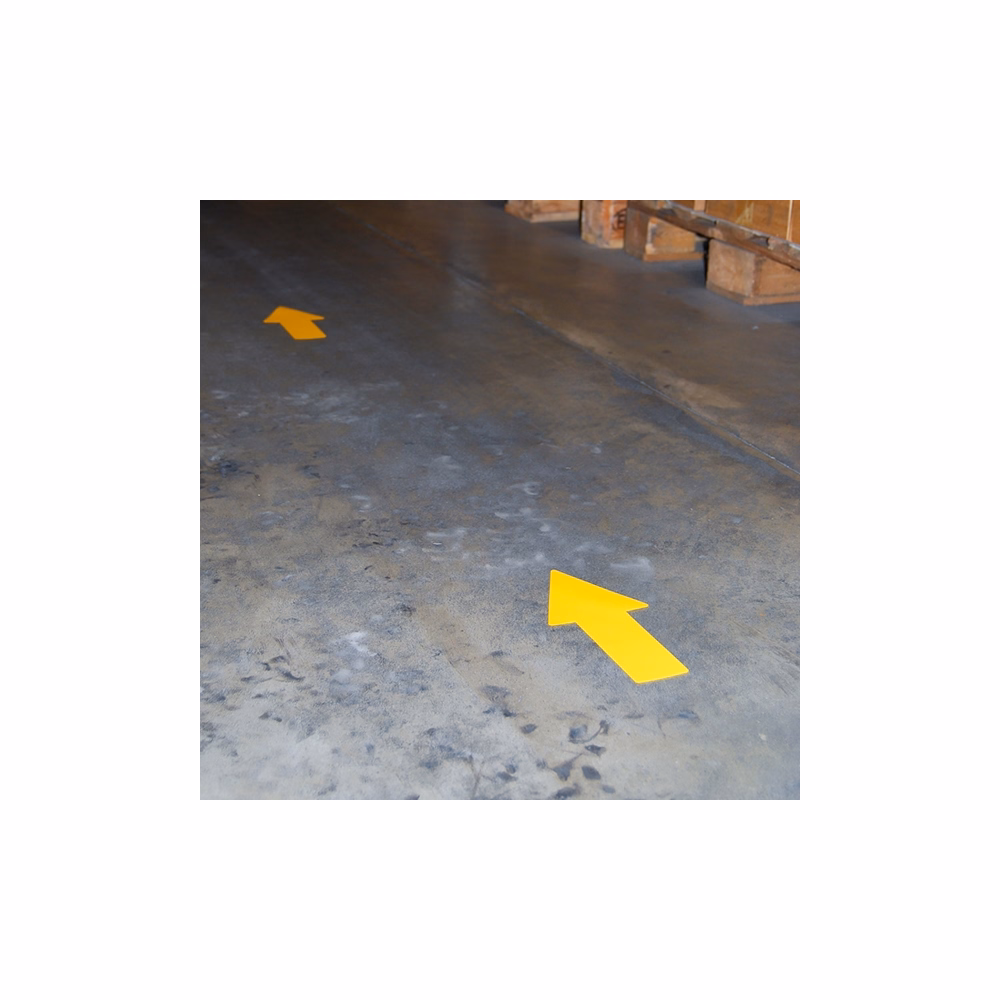 Padlómatrica DJOIS nyíl alakú 200x50 mm sárga 10 darabos