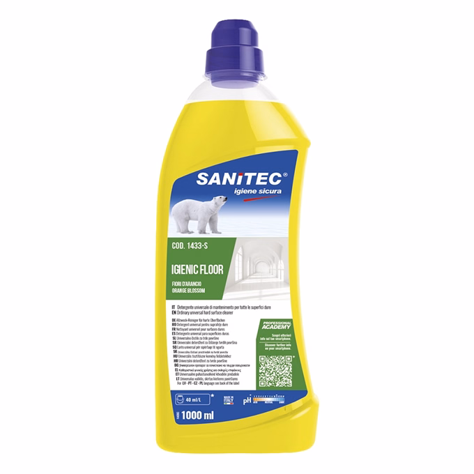 Padlótisztító folyadék SANITEC Igienic Floor kézi-gépi narancsvirág 1L