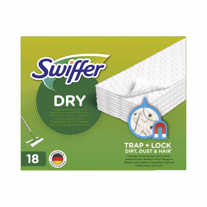 Padlótörlő SWIFFER száraz utántörlő 18 db