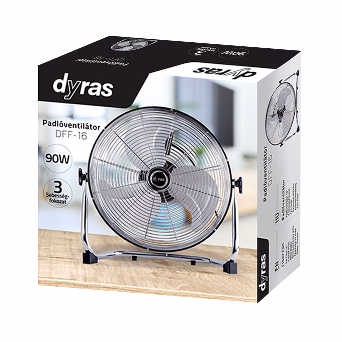 Padlóventilátor DYRAS DFF-16 30cm 90W