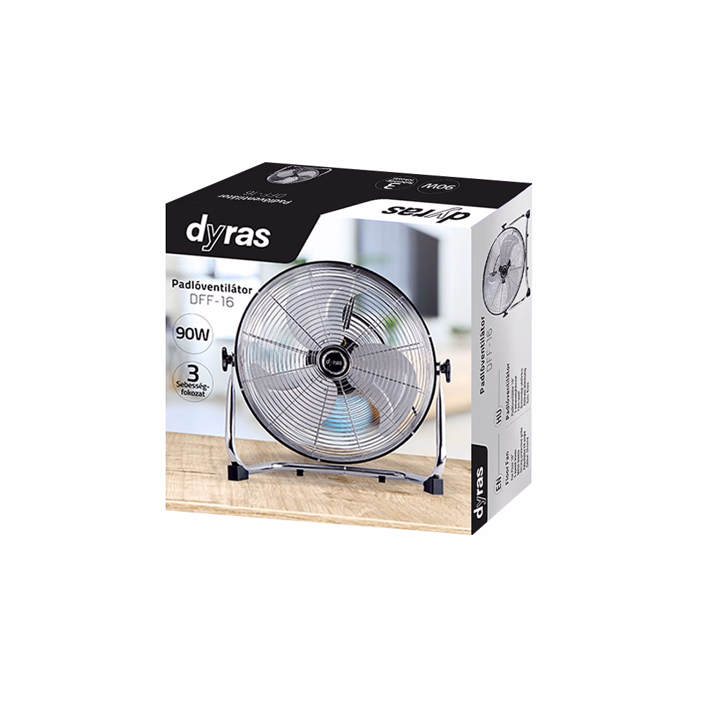 Padlóventilátor DYRAS DFF-16 30cm 90W