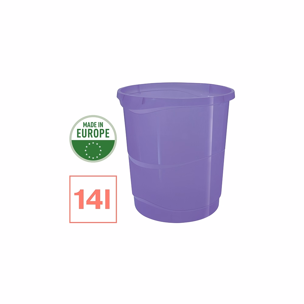 Papírkosár ESSELTE Colour Breeze 14 liter áttettsző levendula