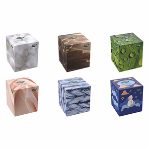 Papírzsebkendő TENTO Cubebox 3 rétegű 58 darabos dobozos