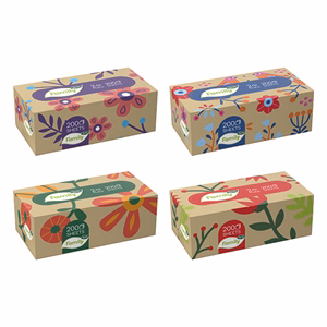 Papírzsebkendő TENTO Familybox 2 rétegű 200 darabos dobozos