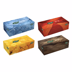 Papírzsebkendő TENTO Flatbox 3 rétegű 90 darabos dobozos