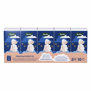 Papírzsebkendő TENTO Kids 3 rétegű 10x10 darabos