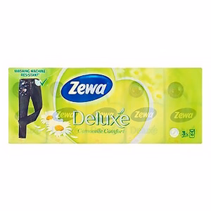 Papírzsebkendő ZEWA Delux 3 rétegű 10x10 darabos Camomile