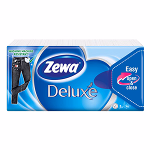 Papírzsebkendő ZEWA Delux Original 3 rétegű 10x10 darabos Papírzsebkendő ZEWA Delux Original 3 rétegű 10x10 darabos