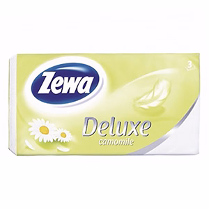 Papírzsebkendő ZEWA Deluxe 3 rétegű 90 darabos Camomile