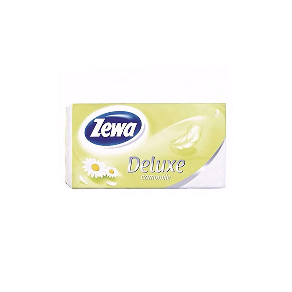 Papírzsebkendő ZEWA Deluxe 3 rétegű 90 darabos Camomile