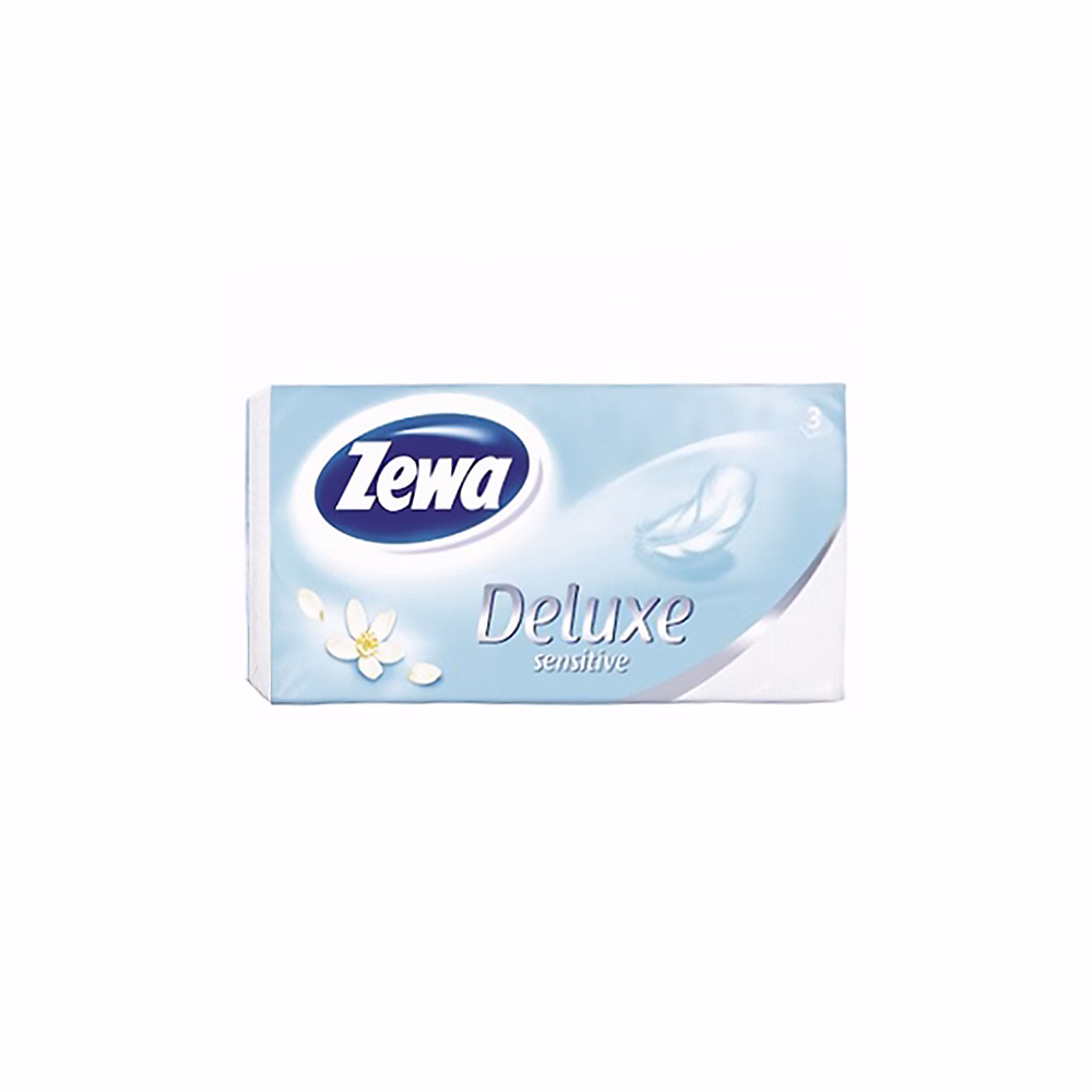 Papírzsebkendő ZEWA Deluxe 3 rétegű 90 darabos Sensitive/Blossom Moments